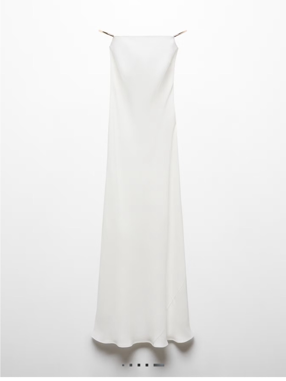 Mango White Bias-Cut Slip Gown